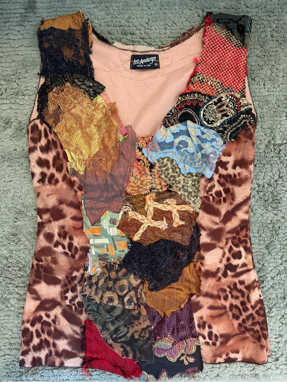 Lee Andersen Multicolor Patchwork Sleeveless Tank Top